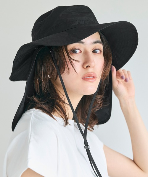 coca（coca）（コカ）の「【WEB限定セール】日除けハット（ハット・レディース・ブラック/ベージュ・ONE SIZE）」の10枚目の写真