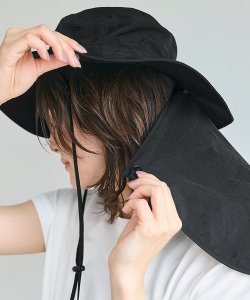 coca（coca）（コカ）の「【WEB限定セール】日除けハット（ハット・レディース・ブラック/ベージュ・ONE SIZE）」の11枚目の写真