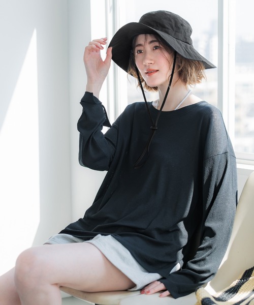 coca（coca）（コカ）の「【WEB限定セール】日除けハット（ハット・レディース・ブラック/ベージュ・ONE SIZE）」の15枚目の写真