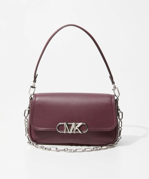 MICHAEL KORS（マイケルコース）の「MICHAEL KORS Parker Medium Leather Shoulder Bag マイケルコース パーカー ミディアム レザーショルダーバッグ（ショルダーバッグ・レディース・ピンク系その他/グレー系その他/バーガンディー・FREE）」の8枚目の写真