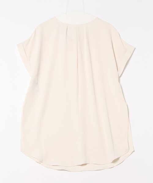 GORGE(ゴージ)の「《ゆるっとスキッパー》レディース チュニックトップス 体型カバー 半袖 夏服(チュニック・レディース・ブラック/オフホワイト/ブルー・F)」の4枚目の写真