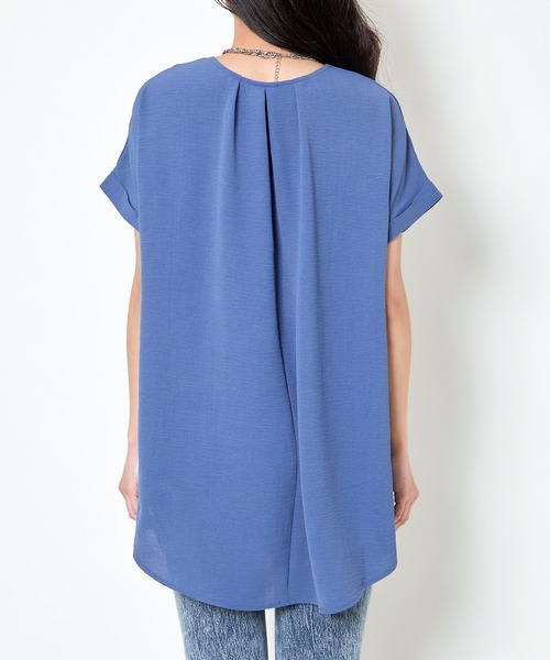 GORGE(ゴージ)の「《ゆるっとスキッパー》レディース チュニックトップス 体型カバー 半袖 夏服(チュニック・レディース・ブラック/オフホワイト/ブルー・F)」の22枚目の写真