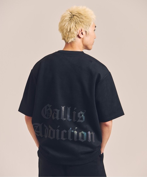 GALLIS ADDICTION（ガリスアディクション）の「GA SUEDE RAINBOW-REFLECTOR TEE（Tシャツ/カットソー・メンズ・ライトグレー/ブラック・M/L）」の2枚目の写真