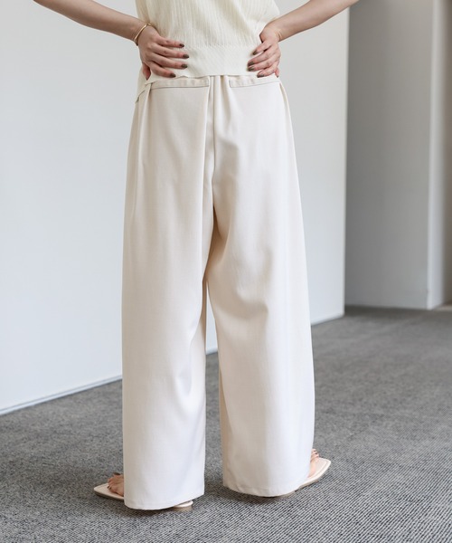 select MOCA Et（セレクトモカエト）の「【Et】No-collar vest and slacks set-up（セットアップ・レディース・ブラック/アイボリー・MEDIUM/LARGE）」の13枚目の写真