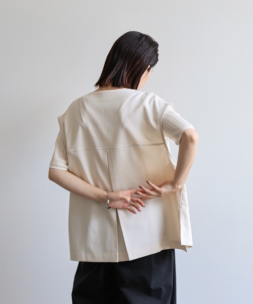select MOCA Et（セレクトモカエト）の「【Et】No-collar vest and slacks set-up（セットアップ・レディース・ブラック/アイボリー・MEDIUM/LARGE）」の19枚目の写真