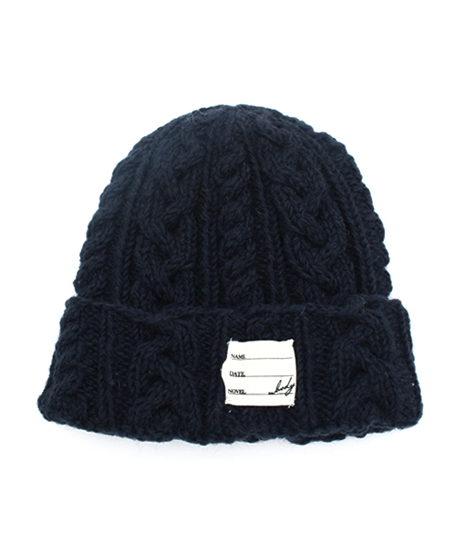 ikka（イッカ）の「HAND KNITケーブルワッチ（ニットキャップ/ビーニー・レディース・ネイビー/ブラック/オフホワイト/グレー/ピンク・FREE）」の4枚目の写真