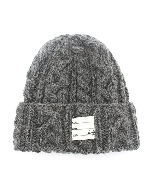 ikka（イッカ）の「HAND KNITケーブルワッチ（ニットキャップ/ビーニー・レディース・ネイビー/ブラック/オフホワイト/グレー/ピンク・FREE）」の3枚目の写真