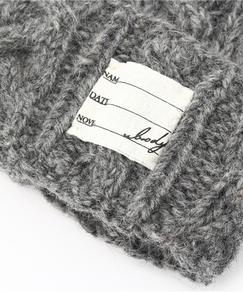 ikka（イッカ）の「HAND KNITケーブルワッチ（ニットキャップ/ビーニー・レディース・ネイビー/ブラック/オフホワイト/グレー/ピンク・FREE）」の7枚目の写真