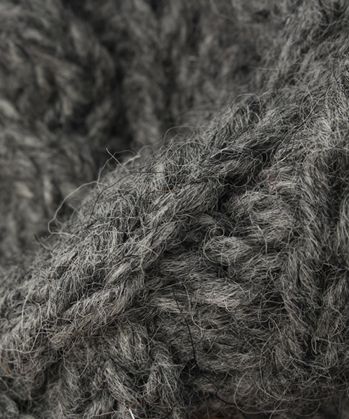 ikka（イッカ）の「HAND KNITケーブルワッチ（ニットキャップ/ビーニー・レディース・ネイビー/ブラック/オフホワイト/グレー/ピンク・FREE）」の9枚目の写真