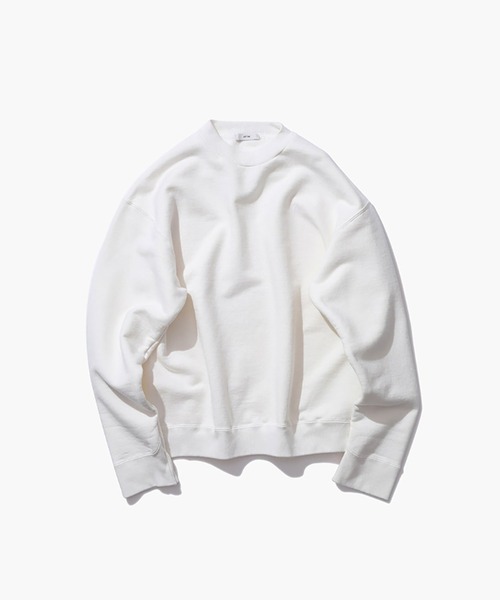 ATON（エイトン）の「ATON GARMENT DYED URAKE ORVERSIZED KKAGGM0101（スウェット・メンズ・ホワイト/ブラック・LARGE）」の5枚目の写真