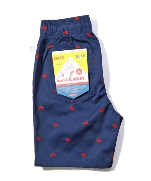 COOKMAN（クックマン）の「Cookman クックマン シェフ ショートパンツ ハーフパンツ イージーパンツ Embroidery Lobster Nav（その他パンツ・メンズ・ネイビー・MEDIUM/LARGE）」の2枚目の写真