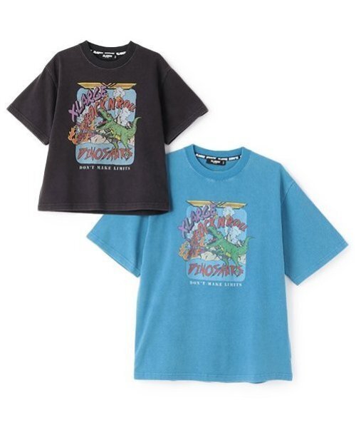 XLARGE KIDS(エクストララージキッズ)の「恐竜ロック半袖Tシャツ(Tシャツ/カットソー・キッズ・ブラック/ブルー・120cm/140cm/130cm/100cm/110cm)」の11枚目の写真