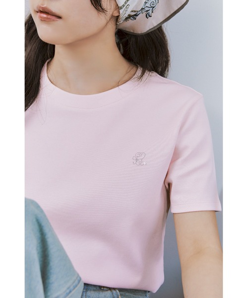 SNIDEL(スナイデル)の「【USAGI ONLINE / ZOZOTOWN 限定カラーあり】ORGANICSラインストーンTシャツ(Tシャツ/カットソー・レディース・C/B/ブラウン/A/ホワイト/イエロー/H/G/F/E/D/I・FREE)」の12枚目の写真