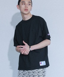 【Champion】タグデザインショートスリーブTシャツ