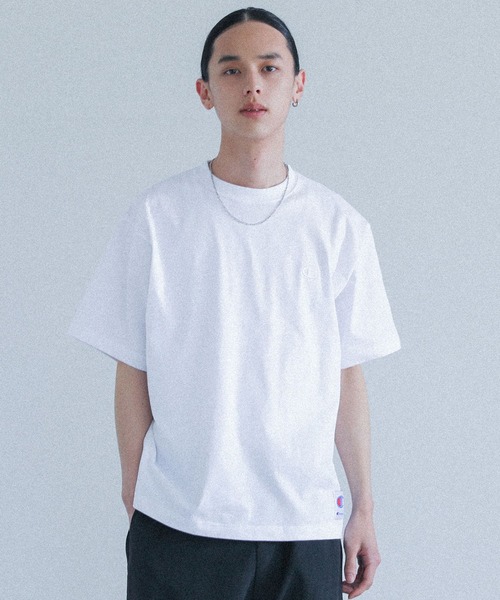 Champion（チャンピオン）の「【Champion】タグデザインショートスリーブＴシャツ（Tシャツ/カットソー・メンズ・ブラック/オフホワイト/グレー・L/XL/M）」の7枚目の写真