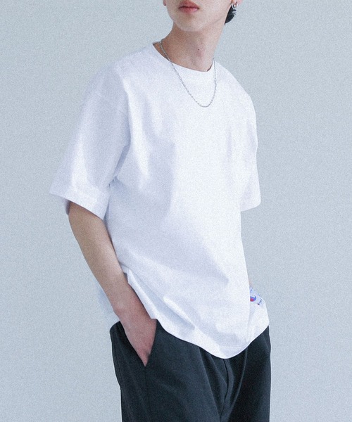 Champion（チャンピオン）の「【Champion】タグデザインショートスリーブＴシャツ（Tシャツ/カットソー・メンズ・ブラック/オフホワイト/グレー・L/XL/M）」の6枚目の写真