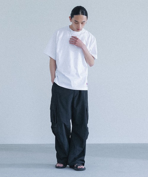 Champion（チャンピオン）の「【Champion】タグデザインショートスリーブＴシャツ（Tシャツ/カットソー・メンズ・ブラック/オフホワイト/グレー・L/XL/M）」の5枚目の写真