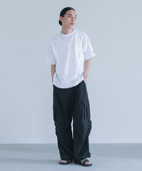 Champion（チャンピオン）の「【Champion】タグデザインショートスリーブＴシャツ（Tシャツ/カットソー・メンズ・ブラック/オフホワイト/グレー・L/XL/M）」の4枚目の写真