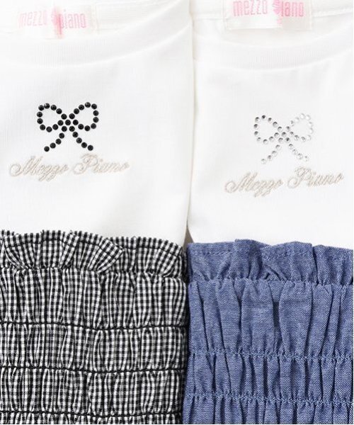 mezzo piano（メゾピアノ）の「カットワークキャミチュニック＆Tシャツ