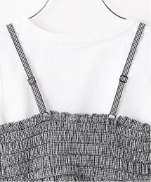 mezzo piano（メゾピアノ）の「カットワークキャミチュニック＆Tシャツ