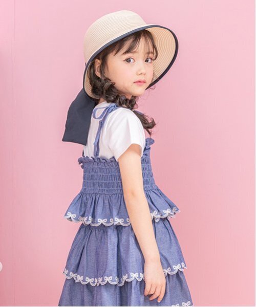 し*♡様 美品　メゾピアノ　カットワークキャミチュニック＆Tシャツセット　黒　1 mezzo piano（メゾピアノ）の「カットワークキャミチュニック＆Tシャツ