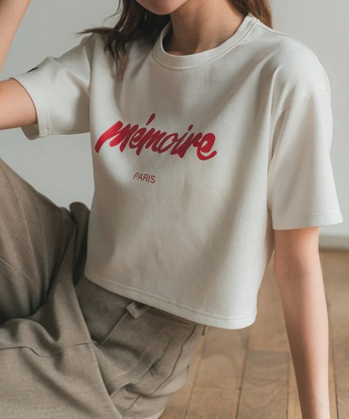 RANCLIC(ランクリック)の「memoire ロゴミニT(Tシャツ/カットソー・レディース・レッド・FREE)」の2枚目の写真