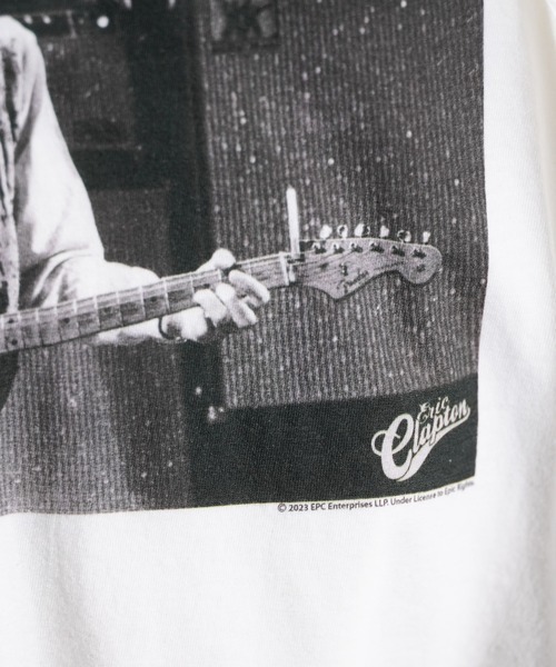 THRIFTY LOOK（スリフティールック）の「THRIFTY LOOK / スリフティールック THRIFTY 'ERIC CLAPTON' TEE エリック・クラプトン バンドTシャツ（Tシャツ/カットソー・メンズ・ホワイト/ホワイト系1/ブラック/ブラック系1/ブラック系2・MEDIUM/LARGE/X-LARGE/XX-LARGE）」の9枚目の写真