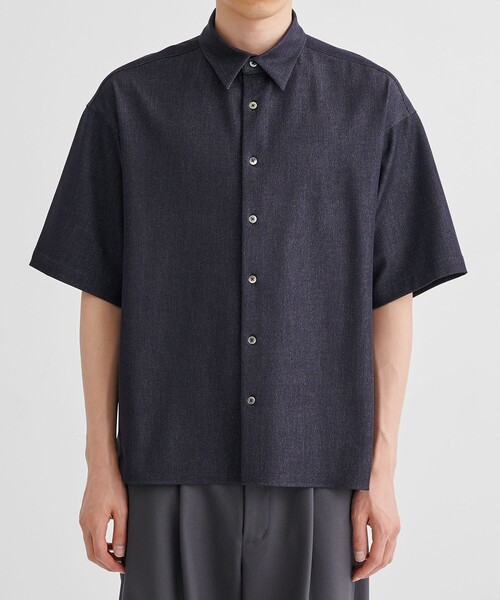 【特別価格】UNITED TOKYO デニム ショートスリーブシャツ アウトラストデニム ショートスリーブシャツ(1 BLACK): : メンズ