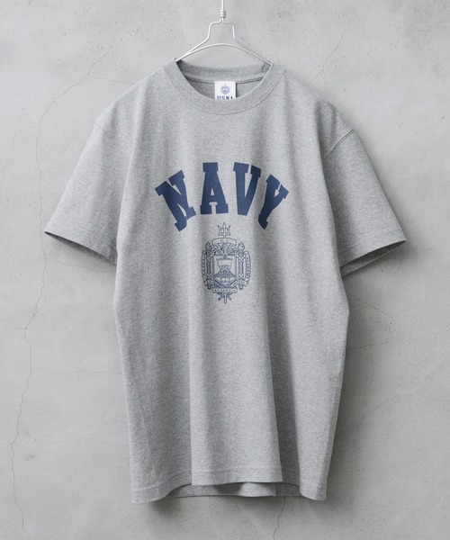 WAIPER.inc（ワイパーインク）の「HEAVYWEIGHT PT　S/S TEE USNA①（Tシャツ/カットソー・メンズ・ヘザーグレー/ホワイト/ネイビー・M/L/XL）」の2枚目の写真