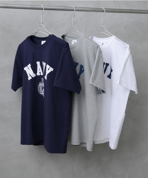 WAIPER.inc（ワイパーインク）の「HEAVYWEIGHT PT　S/S TEE USNA①（Tシャツ/カットソー・メンズ・ヘザーグレー/ホワイト/ネイビー・M/L/XL）」の11枚目の写真