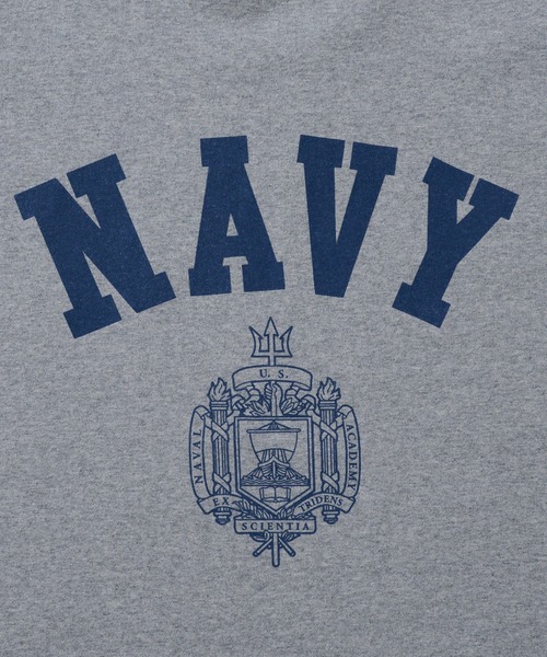 WAIPER.inc（ワイパーインク）の「HEAVYWEIGHT PT　S/S TEE USNA①（Tシャツ/カットソー・メンズ・ヘザーグレー/ホワイト/ネイビー・M/L/XL）」の7枚目の写真