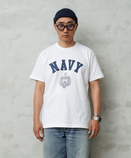 WAIPER.inc（ワイパーインク）の「HEAVYWEIGHT PT　S/S TEE USNA①（Tシャツ/カットソー・メンズ・ヘザーグレー/ホワイト/ネイビー・M/L/XL）」の5枚目の写真