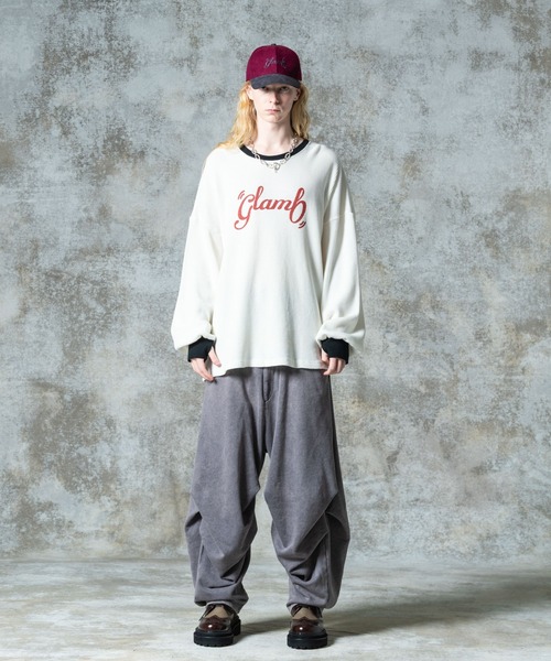 glamb Knee Tuck Pants グラム ニータックパンツ グレー