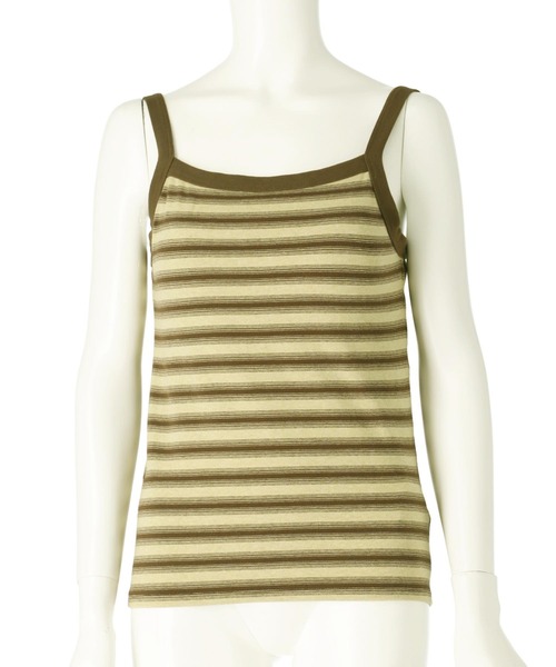 anap mimpi（アナップミンピ）の「カップ付きボーダーフライス キャミソール（キャミソール・レディース・ベージュ/ブラック/ブラウン・FREE）」の22枚目の写真