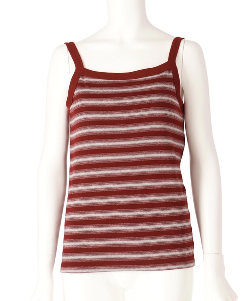 anap mimpi（アナップミンピ）の「カップ付きボーダーフライス キャミソール（キャミソール・レディース・ベージュ/ブラック/ブラウン・FREE）」の21枚目の写真