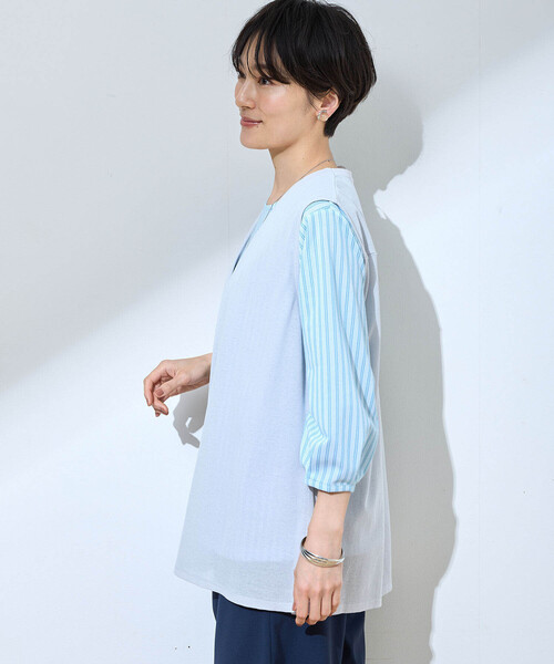 DECOY SINCE 1981（デコイシンスイチキュウハチイチ）の「カットソージレ（カーディガン/ボレロ・レディース・ネイビー/グレー/カーキ・M/L/LL）」の9枚目の写真