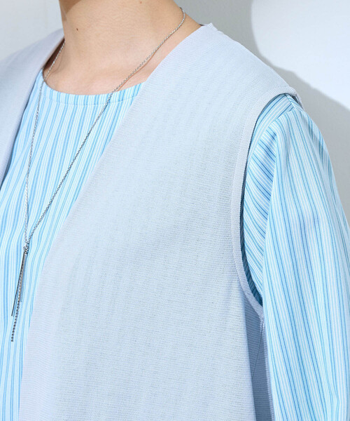 DECOY SINCE 1981（デコイシンスイチキュウハチイチ）の「カットソージレ（カーディガン/ボレロ・レディース・ネイビー/グレー/カーキ・M/L/LL）」の12枚目の写真