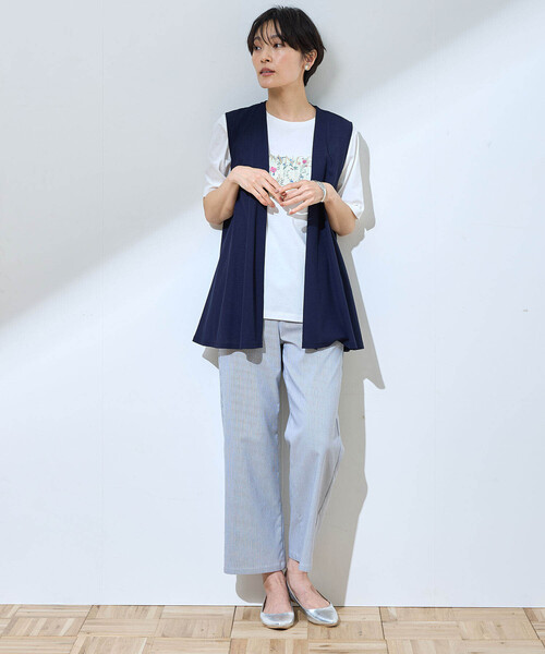 DECOY SINCE 1981（デコイシンスイチキュウハチイチ）の「カットソージレ（カーディガン/ボレロ・レディース・ネイビー/グレー/カーキ・M/L/LL）」の16枚目の写真