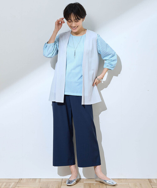 DECOY SINCE 1981（デコイシンスイチキュウハチイチ）の「カットソージレ（カーディガン/ボレロ・レディース・ネイビー/グレー/カーキ・M/L/LL）」の19枚目の写真