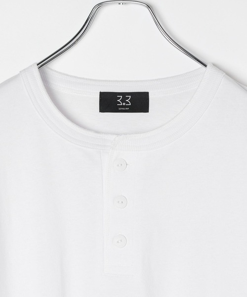 3.3 Field Trip （3.3フィールドトリップ）の「3.3 Field Trip／ヘンリーネックカット半袖（Tシャツ/カットソー・メンズ・グレー/レッド/ホワイト/ブラック・MEDIUM/LARGE）」の6枚目の写真