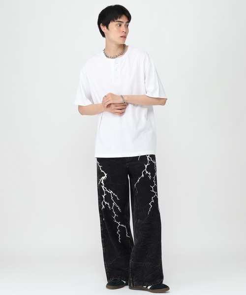 3.3 Field Trip （3.3フィールドトリップ）の「3.3 Field Trip／ヘンリーネックカット半袖（Tシャツ/カットソー・メンズ・グレー/レッド/ホワイト/ブラック・MEDIUM/LARGE）」の14枚目の写真