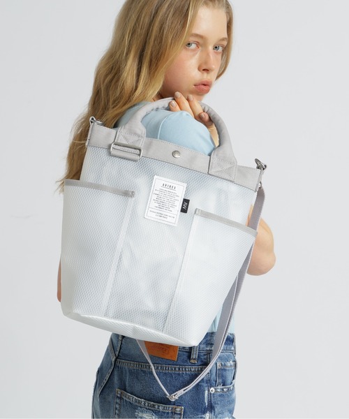 AVIREX（アヴィレックス）の「《直営店限定》CLEAR TOTE BAG/クリアトートバッグ（トートバッグ・レディース・イエロー/ブラック/グレー/セージグリーン/ブルー・F）」の3枚目の写真