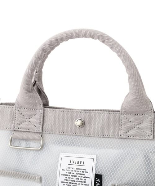 AVIREX（アヴィレックス）の「《直営店限定》CLEAR TOTE BAG/クリアトートバッグ（トートバッグ・レディース・イエロー/ブラック/グレー/セージグリーン/ブルー・F）」の15枚目の写真