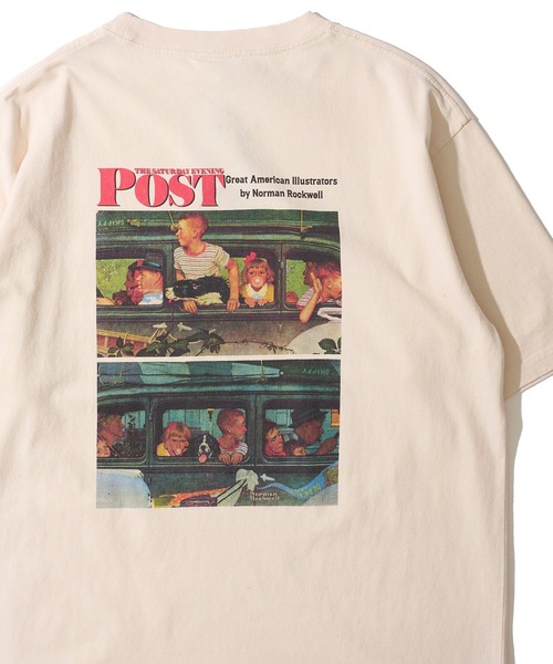 tシャツ 「THE SATURDAY EVENING POST」Going＆coming グラフィックプリントTシャツ レディース メンズ THE SATURDAY EVENING POST】Going&coming グラフィックプリント