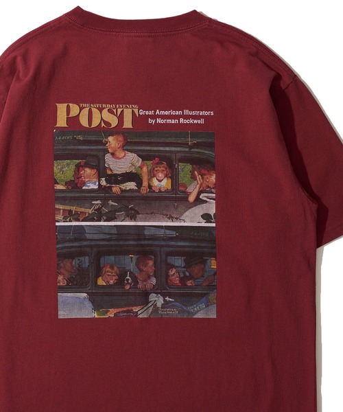 tシャツ 「THE SATURDAY EVENING POST」Going＆coming グラフィックプリントTシャツ レディース メンズ THE SATURDAY EVENING POST】Going&coming グラフィックプリント