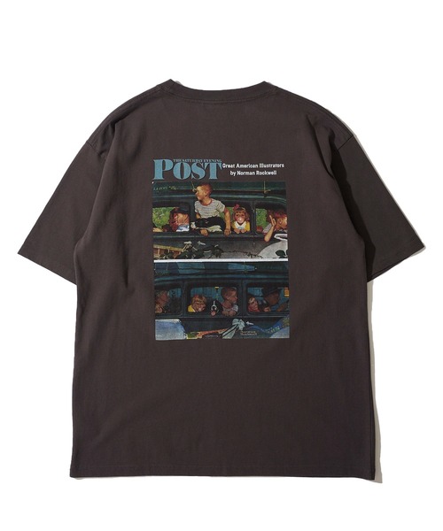 tシャツ 「THE SATURDAY EVENING POST」Going＆coming グラフィックプリントTシャツ レディース メンズ THE SATURDAY EVENING POST】Going&coming グラフィックプリント