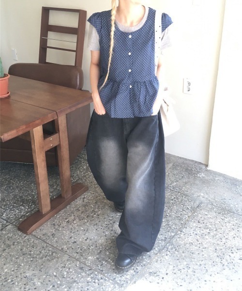 UP START(アップスタート)の「【LAMPOON】スーパールーズバルーンデニムパンツ(デニムパンツ・レディース・ダークブルー/ライトブルー/ブラック・MEDIUM/LARGE/SMALL)」の10枚目の写真