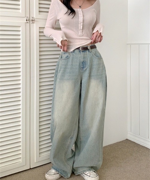 UP START(アップスタート)の「【LAMPOON】スーパールーズバルーンデニムパンツ(デニムパンツ・レディース・ダークブルー/ライトブルー/ブラック・MEDIUM/LARGE/SMALL)」の20枚目の写真