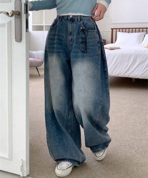 UP START(アップスタート)の「【LAMPOON】スーパールーズバルーンデニムパンツ(デニムパンツ・レディース・ダークブルー/ライトブルー/ブラック・MEDIUM/LARGE/SMALL)」の21枚目の写真