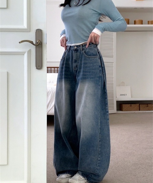 UP START(アップスタート)の「【LAMPOON】スーパールーズバルーンデニムパンツ(デニムパンツ・レディース・ダークブルー/ライトブルー/ブラック・MEDIUM/LARGE/SMALL)」の22枚目の写真